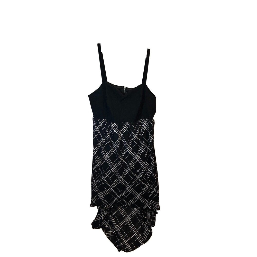 Torrid Size 14 Black Plaid High Low Midi Dress Sleeveless Back Zip Women - Picture 15 of 15
